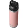 YETI Rambler 18 oz Bottle, Vacuum Insulated, Stainless Steel with Chug Cap, White(Sandstone Pink)