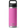 YETI Rambler 18 oz Bottle, Vacuum Insulated, Stainless Steel with Chug Cap, White(Wildflower Fuchsia)