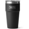 YETI Rambler 20 oz Stackable Tumbler, Stainless Steel, Vacuum Insulated with MagSlider Lid(Black)