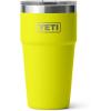 YETI Rambler 20 oz Stackable Tumbler, Stainless Steel, Vacuum Insulated with MagSlider Lid(Firefly Yellow)