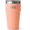 YETI Rambler 20 oz Stackable Tumbler, Stainless Steel, Vacuum Insulated with MagSlider Lid(Lowcountry Peach)