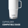 YETI Rambler 20 oz Travel Mug, Stainless Steel, Vacuum Insulated with Stronghold Lid(White)