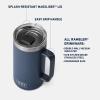 YETI Rambler 24 oz Mug, Vacuum Insulated, Stainless Steel with MagSlider Lid(Black Forest Green)