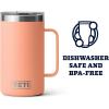 YETI Rambler 24 oz Mug, Vacuum Insulated, Stainless Steel with MagSlider Lid(Lowcountry Peach)
