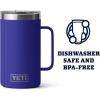 YETI Rambler 24 oz Mug, Vacuum Insulated, Stainless Steel with MagSlider Lid(Offshore Blue)