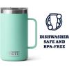 YETI Rambler 24 oz Mug, Vacuum Insulated, Stainless Steel with MagSlider Lid(Seafoam)