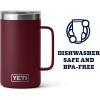 YETI Rambler 24 oz Mug, Vacuum Insulated, Stainless Steel with MagSlider Lid(Wild Vine Red)