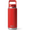 YETI Rambler 26 oz Bottle, Vacuum Insulated, Stainless Steel with Color Matching Straw Cap(Canyon Red)
