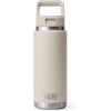 YETI Rambler 26 oz Bottle, Vacuum Insulated, Stainless Steel with Color Matching Straw Cap(Cape Taupe)