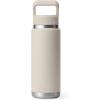 YETI Rambler 26 oz Bottle, Vacuum Insulated, Stainless Steel with Color Matching Straw Cap(Cape Taupe)