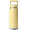 YETI Rambler 26 oz Bottle, Vacuum Insulated, Stainless Steel with Color Matching Straw Cap(Daybreak Yellow)
