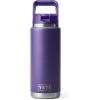 YETI Rambler 26 oz Bottle, Vacuum Insulated, Stainless Steel with Color Matching Straw Cap(Peak Purple)