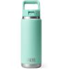 YETI Rambler 26 oz Bottle, Vacuum Insulated, Stainless Steel with Color Matching Straw Cap(Seafoam)