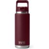 YETI Rambler 26 oz Bottle, Vacuum Insulated, Stainless Steel with Color Matching Straw Cap(Wild Vine Red)