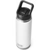 YETI Rambler 26 oz Bottle, Vacuum Insulated, Stainless Steel with Straw Cap, White(White)