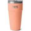 YETI Rambler 30 oz Stackable Tumbler, Stainless Steel, Vacuum Insulated with MagSlider Lid(Lowcountry Peach)