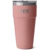 YETI Rambler 30 oz Stackable Tumbler, Stainless Steel, Vacuum Insulated with MagSlider Lid(Sandstone Pink)