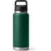 YETI Rambler 36 oz Bottle, Vacuum Insulated, Leakproof, Stainless Steel with Chug Cap(Black Forest Green)