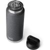 YETI Rambler 36 oz Bottle, Vacuum Insulated, Leakproof, Stainless Steel with Chug Cap(Black Stone-Textured)