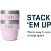 YETI Rambler 4 oz Stackable Cup, Stainless Steel, Vacuum Insulated Espresso/Coffee Cup, 2 Pack(Cherry Blossom – Textured)