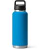 YETI Rambler 46 oz Bottle, Vacuum Insulated, Leakproof, Stainless Steel with Chug Cap(Big Wave Blue)