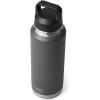 YETI Rambler 46 oz Bottle, Vacuum Insulated, Leakproof, Stainless Steel with Chug Cap(Charcoal)
