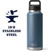 YETI Rambler 46 oz Bottle, Vacuum Insulated, Leakproof, Stainless Steel with Chug Cap(Nordic Blue)