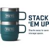 YETI Rambler 6 oz Stackable Mug, Stainless Steel, Vacuum Insulated Espresso/Coffee Mug, 2 Pack(Agave Teal)