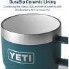YETI Rambler 6 oz Stackable Mug, Stainless Steel, Vacuum Insulated Espresso/Coffee Mug, 2 Pack(Agave Teal)