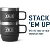 YETI Rambler 6 oz Stackable Mug, Stainless Steel, Vacuum Insulated Espresso/Coffee Mug, 2 Pack(Black)