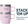 YETI Rambler 6 oz Stackable Mug, Stainless Steel, Vacuum Insulated Espresso/Coffee Mug, 2 Pack(Cherry Blossom – Textured)