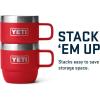 YETI Rambler 6 oz Stackable Mug, Stainless Steel, Vacuum Insulated Espresso/Coffee Mug, 2 Pack(Rescue Red)