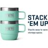 YETI Rambler 6 oz Stackable Mug, Stainless Steel, Vacuum Insulated Espresso/Coffee Mug, 2 Pack(Seafoam)