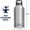 YETI Rambler 64 oz Bottle, Vacuum Insulated, Leakproof, Stainless Steel with Chug Cap, Navy(Rescue Red)