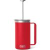 YETI Rambler 64 oz. French Press Coffee Maker, White(Rescue Red)