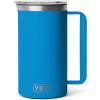 YETI Rambler 64 oz Pitcher, Vacuum Insulated, Stainless Steel with MagSlider Lid, Tropical Pink(Big Wave Blue)