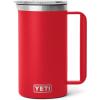 YETI Rambler 64 oz Pitcher, Vacuum Insulated, Stainless Steel with MagSlider Lid, Tropical Pink(Rescue Red)