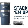 YETI Rambler 8 oz Insulated Coffee Mug with Lid – Stackable Double-Wall Vacuum Insulated Coffee Cup – DuraSip Ceramic Lining – Barista-Friendly Design – Stainless Steel – Dishwasher Safe(Navy)