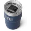 YETI Rambler 8 oz Insulated Coffee Mug with Lid – Stackable Double-Wall Vacuum Insulated Coffee Cup – DuraSip Ceramic Lining – Barista-Friendly Design – Stainless Steel – Dishwasher Safe(Navy)