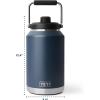 YETI Rambler Gallon Jug 2.0, Vacuum Insulated, Leakproof, Stainless Steel with MagCap, Navy(Black Forest Green)