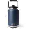 YETI Rambler Gallon Jug 2.0, Vacuum Insulated, Leakproof, Stainless Steel with MagCap, Navy(Blue Camo)