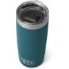 YETI Rambler 10 oz Tumbler, Stainless Steel, Vacuum Insulated with MagSlider Lid, White(Agave Teal)