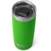 YETI Rambler 10 oz Tumbler, Stainless Steel, Vacuum Insulated with MagSlider Lid, White(Canopy Green)