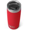 YETI Rambler 10 oz Tumbler, Stainless Steel, Vacuum Insulated with MagSlider Lid, White(Rescue Red)