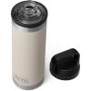 YETI Rambler 18 oz Bottle, Vacuum Insulated, Stainless Steel with Chug Cap, White(Cape Taupe)