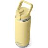 YETI Rambler 26 oz Bottle, Vacuum Insulated, Stainless Steel with Color Matching Straw Cap(Daybreak Yellow)