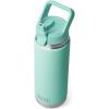 YETI Rambler 26 oz Bottle, Vacuum Insulated, Stainless Steel with Color Matching Straw Cap(Seafoam)