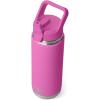 YETI Rambler 26 oz Bottle, Vacuum Insulated, Stainless Steel with Color Matching Straw Cap(Wildflower Fuchsia)