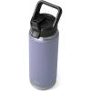 YETI Rambler 26 oz Bottle, Vacuum Insulated, Stainless Steel with Straw Cap, White(Cosmic Lilac)