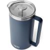 YETI Rambler 64 oz. French Press Coffee Maker, White(Navy)